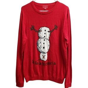 Target Womens Fa La La Fricken La Christmas Snowman Sweater Size Medium